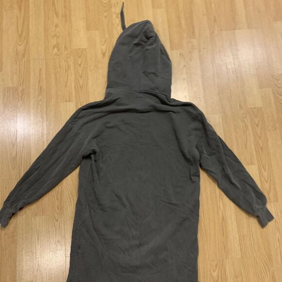 NSF Sweater Dress Womens Small Gray Hooded Asymmetrical Hem French Terry BOHO - Picture 13 of 16